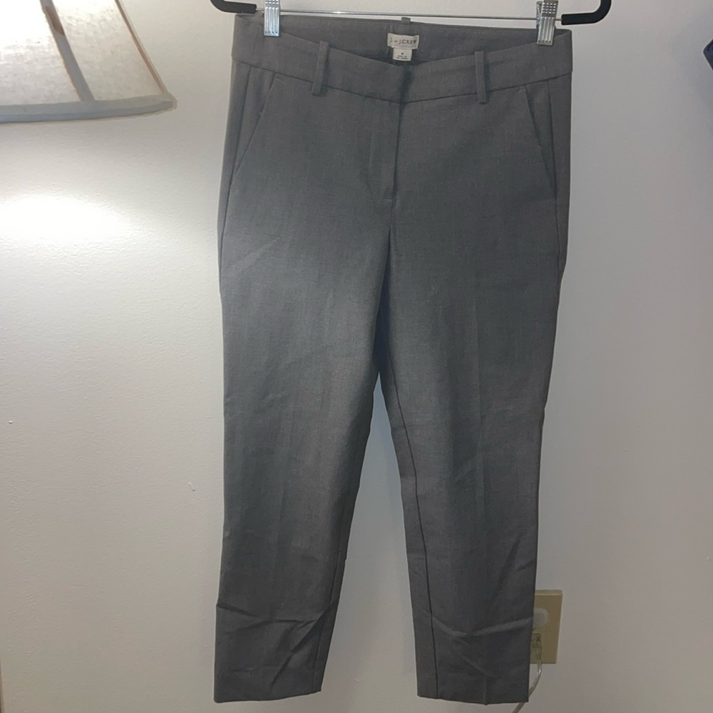 j crew grey trousers